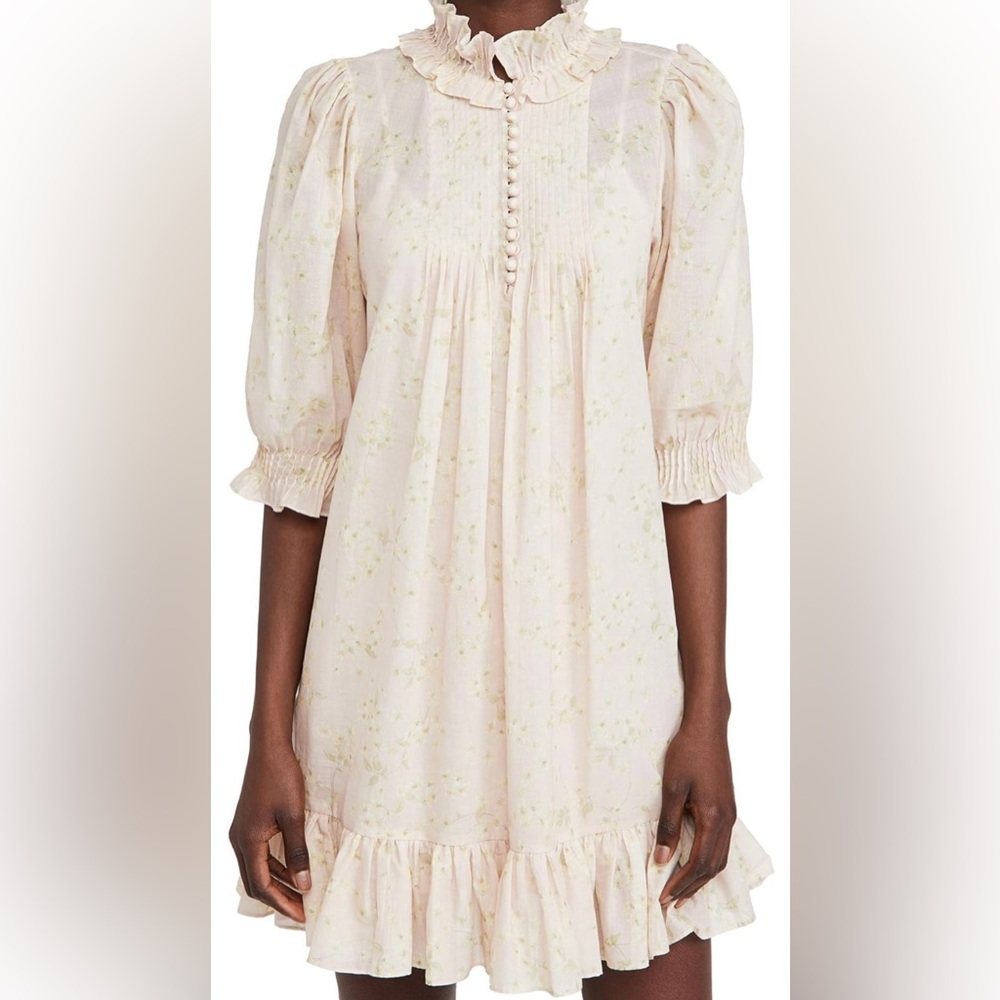 EUC Rebecca Taylor Women’s Short Sleeve Adela Ruffle Dress
